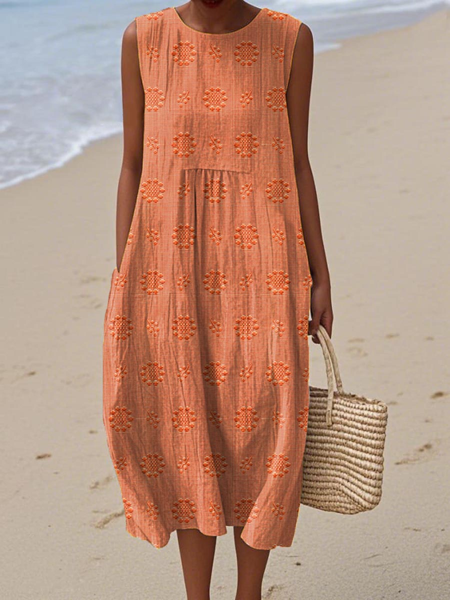 Catherine - Embroidered midi dress