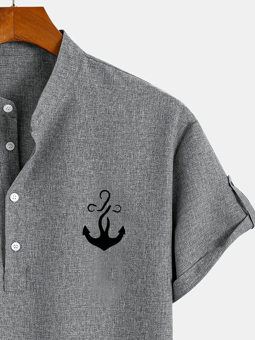 Elliott – Short Sleeve Band Collar Shirt