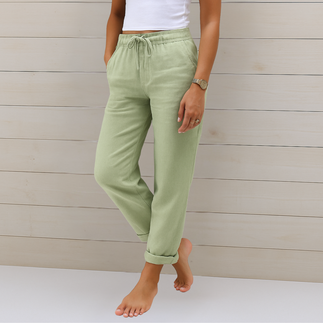 Sally - Linen Stretch Trousers