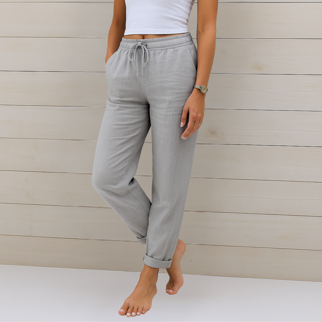 Sally - Linen Stretch Trousers