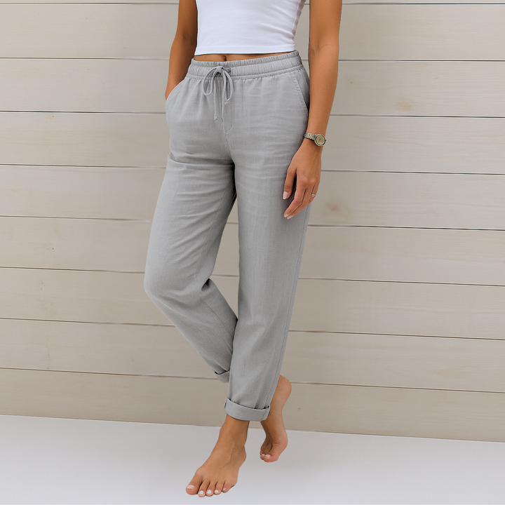 Sally - Linen Stretch Trousers
