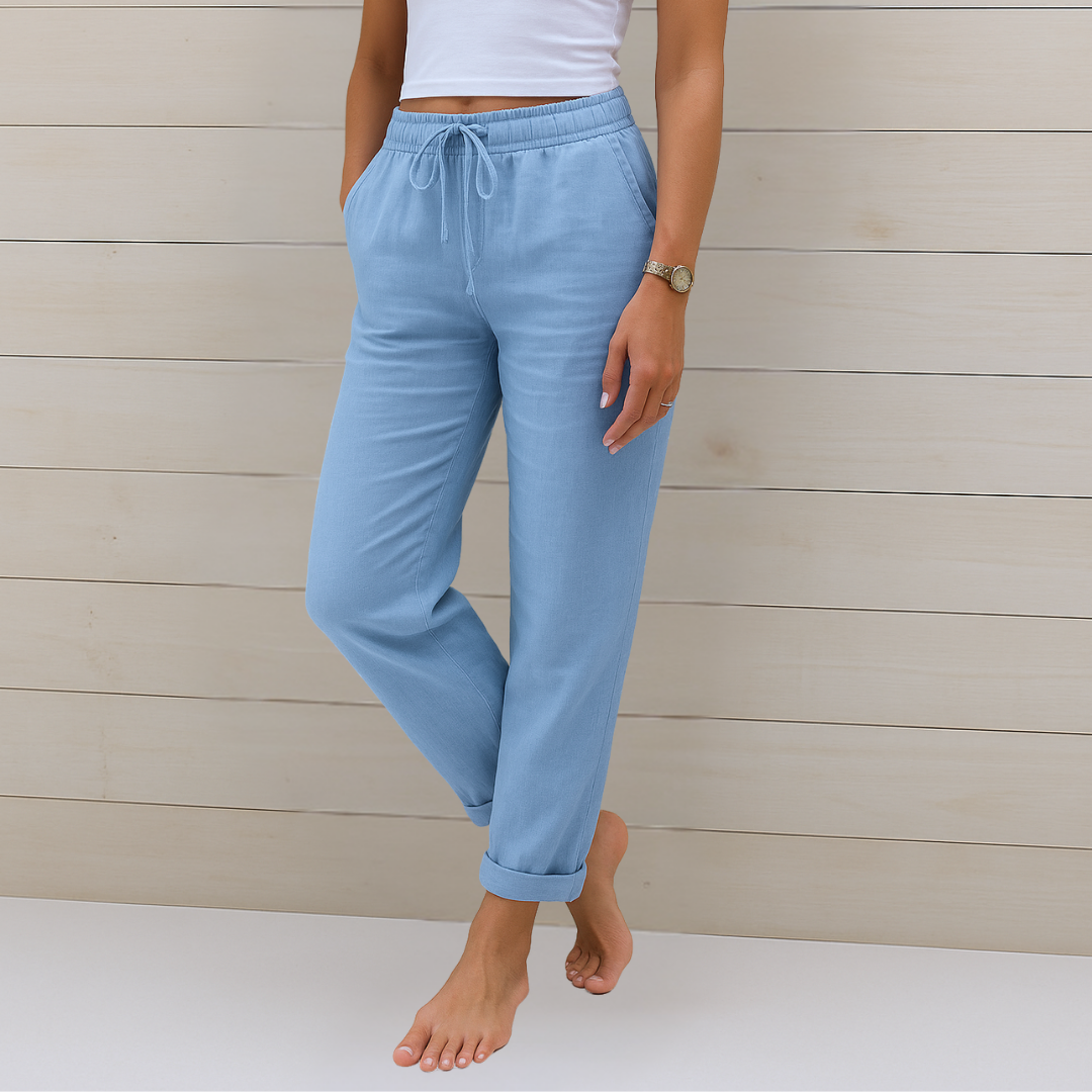 Sally - Linen Stretch Trousers