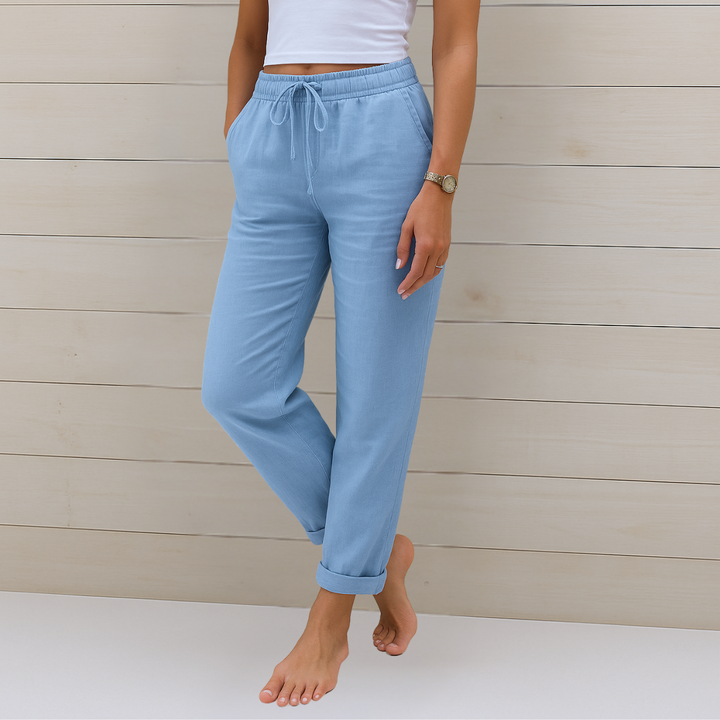 Sally - Linen Stretch Trousers