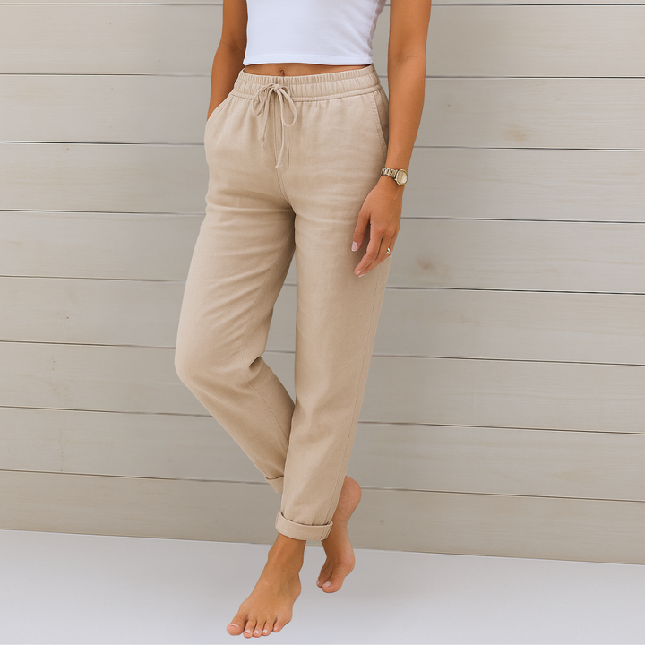 Sally - Linen Stretch Trousers