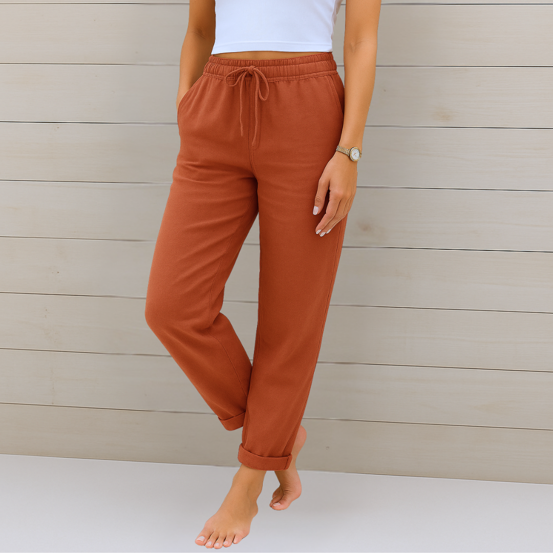 Sally - Linen Stretch Trousers