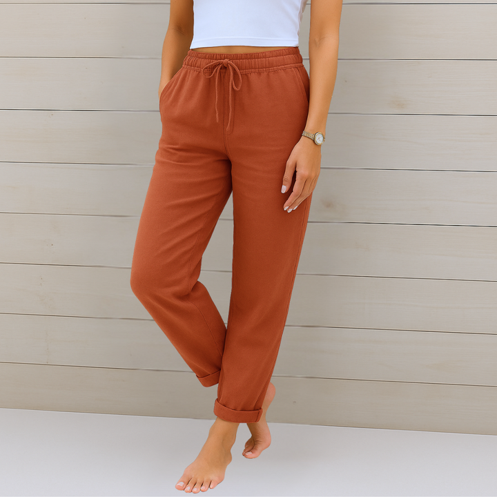 Sally - Linen Stretch Trousers