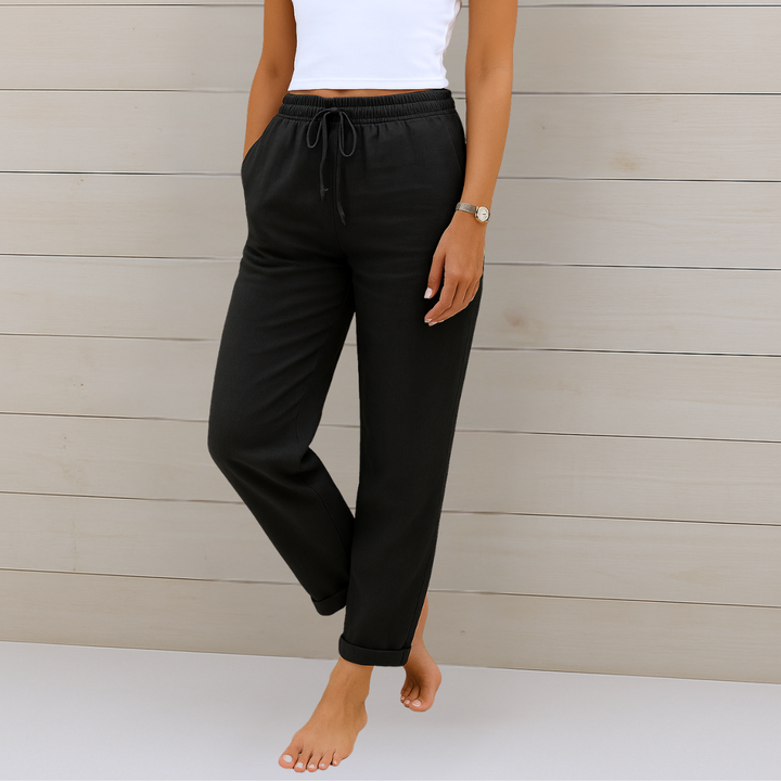 Sally - Linen Stretch Trousers