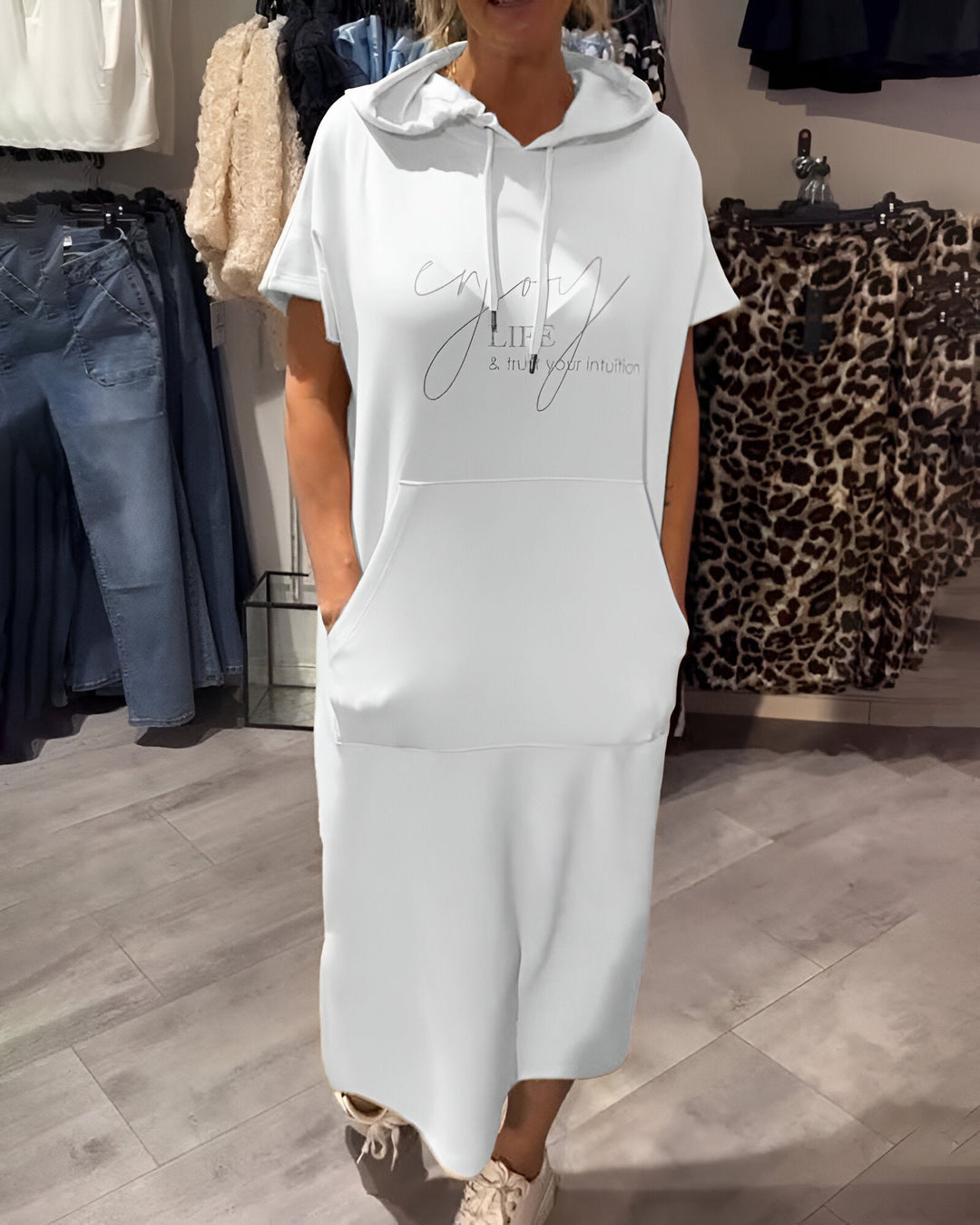 Zophia - Relaxing Casual Hoodie Dress