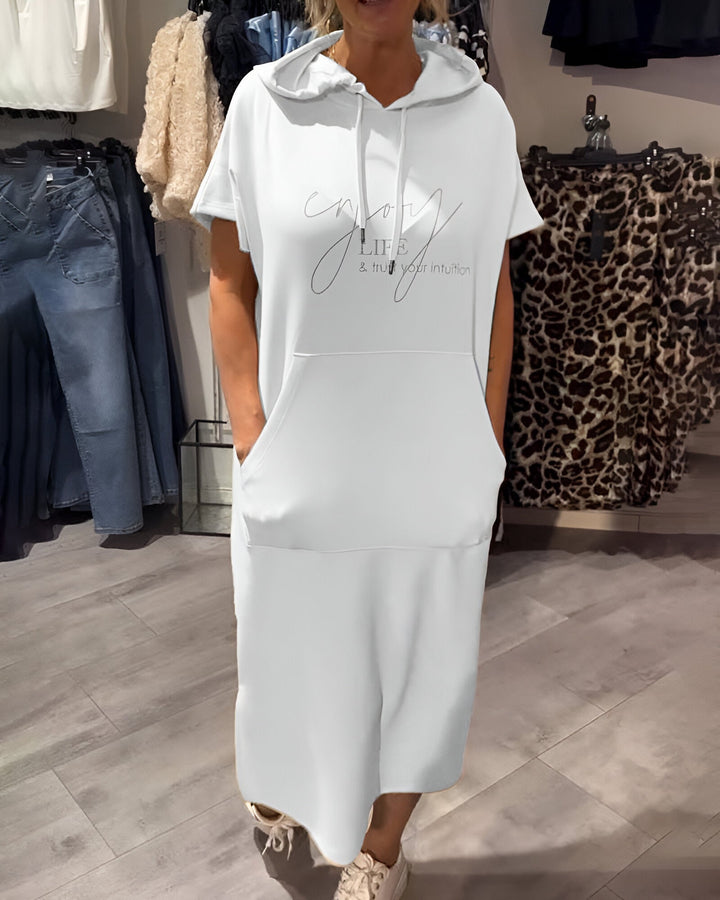Zophia - Relaxing Casual Hoodie Dress