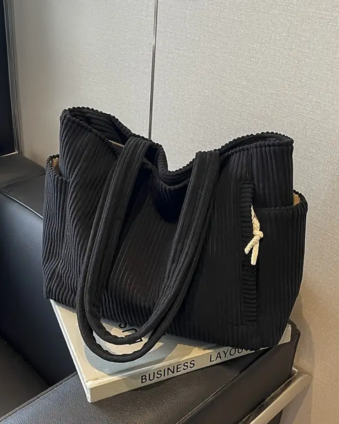 Olivia – Soft Corduroy Tote Bag