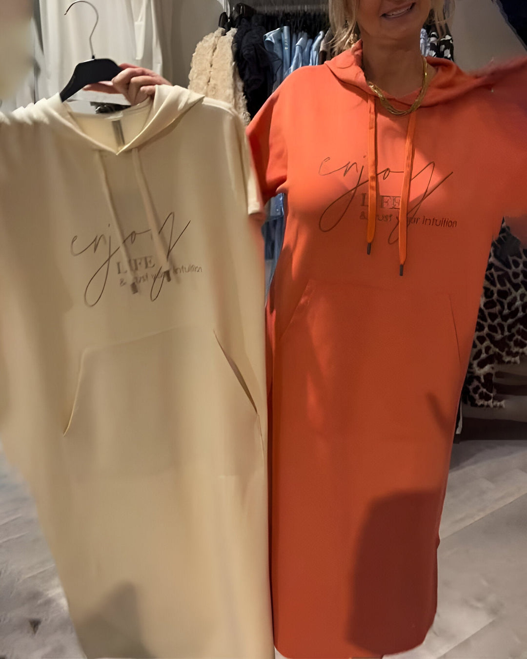 Zophia - Relaxing Casual Hoodie Dress