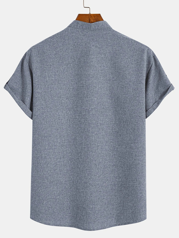 Elliott – Short Sleeve Band Collar Shirt