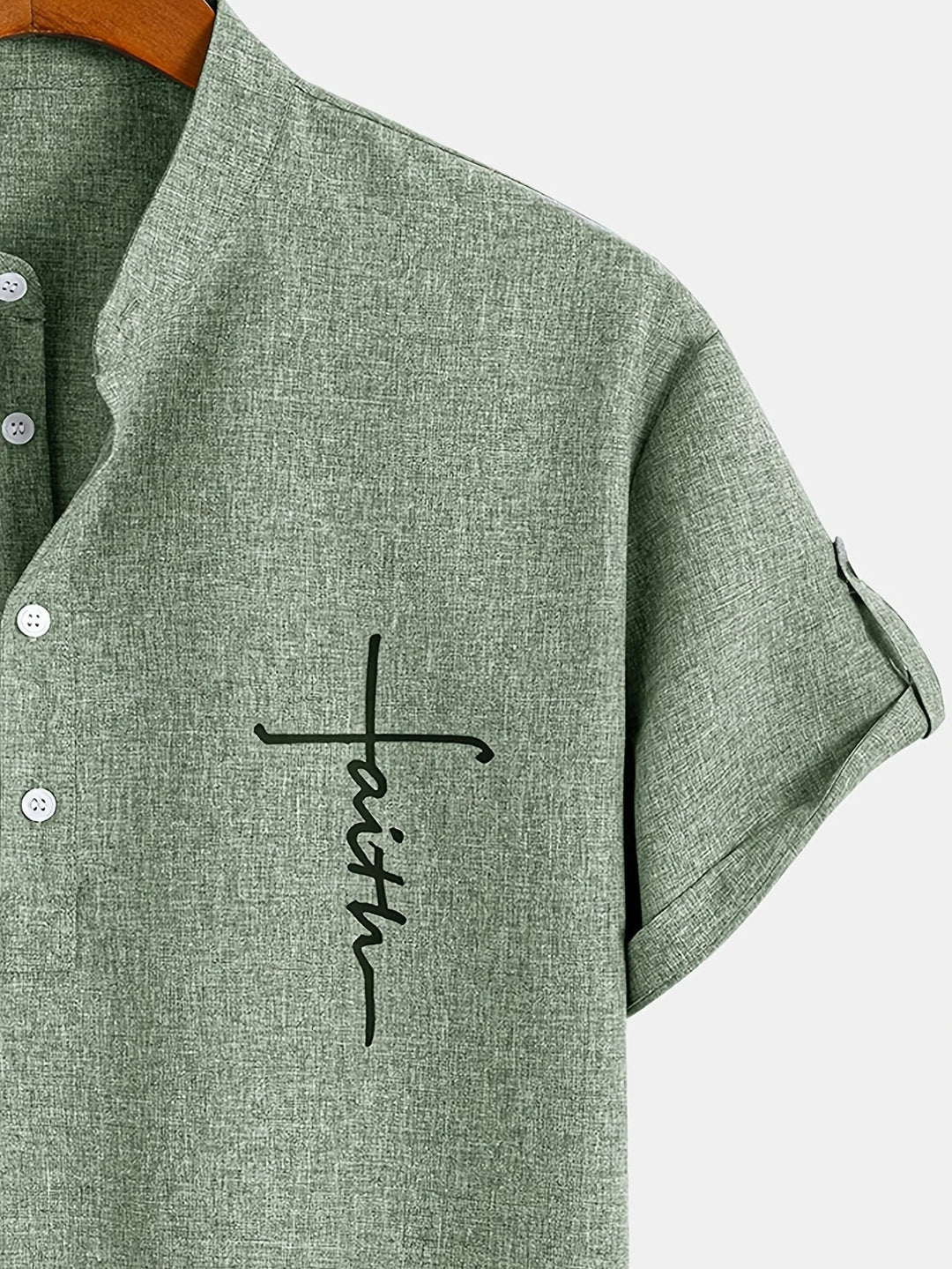 Elliott – Short Sleeve Band Collar Shirt