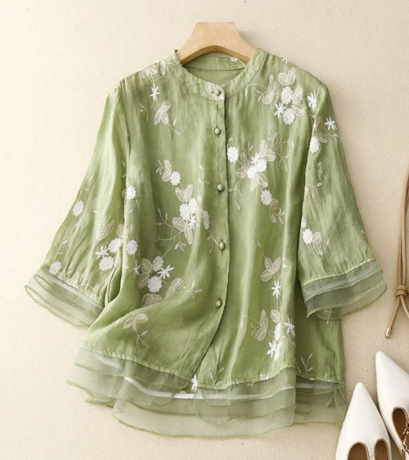 Freya - Embroidered Shirt