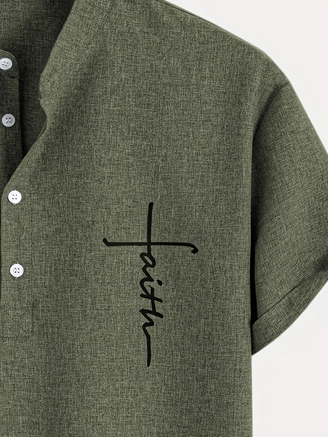 Elliott – Short Sleeve Band Collar Shirt