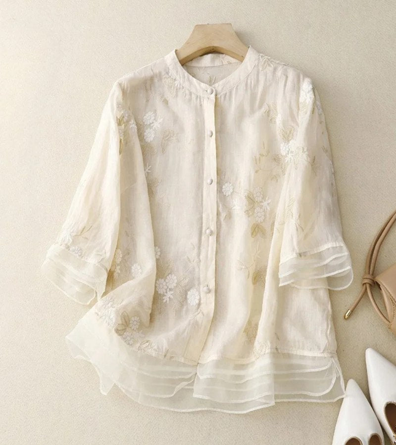 Freya - Embroidered Shirt