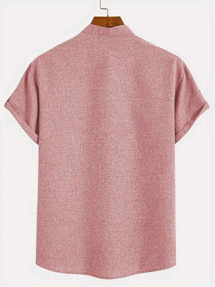 Elliott – Short Sleeve Band Collar Shirt