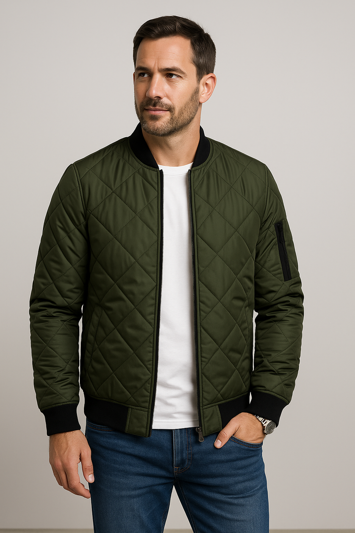 Connor - Quilted Bomber Jacket