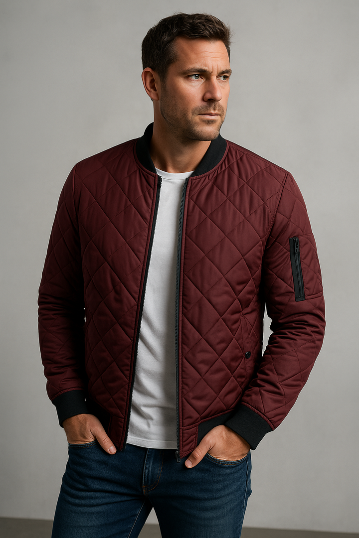 Connor - Quilted Bomber Jacket