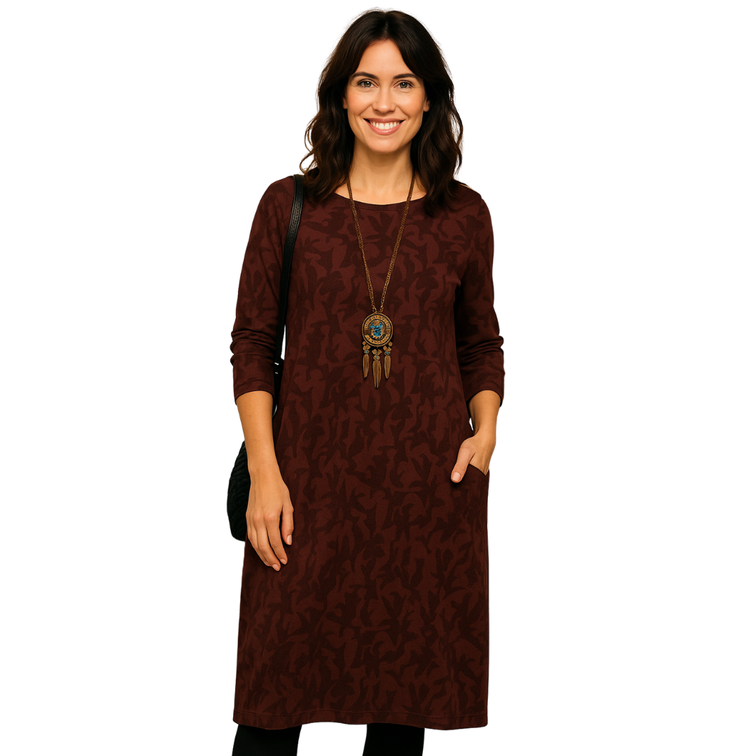 Harper - Breathable leaf print dress