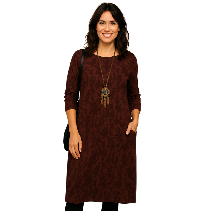 Harper - Breathable leaf print dress
