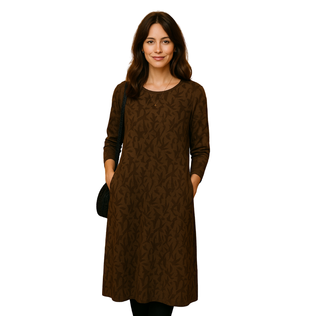 Harper - Breathable leaf print dress