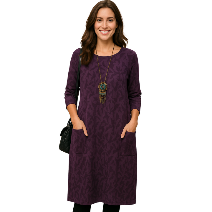 Harper - Breathable leaf print dress