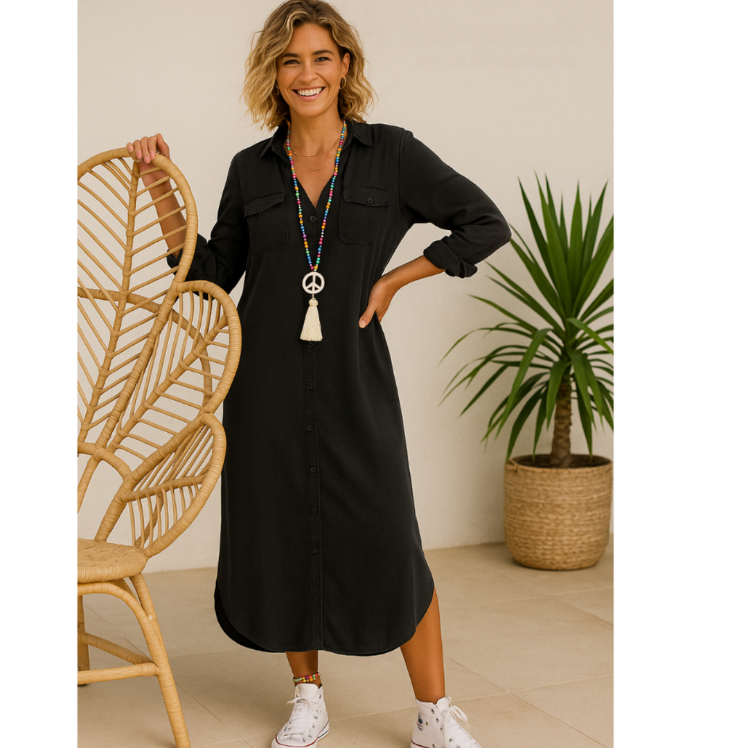 Amelia - Denim shirt dress