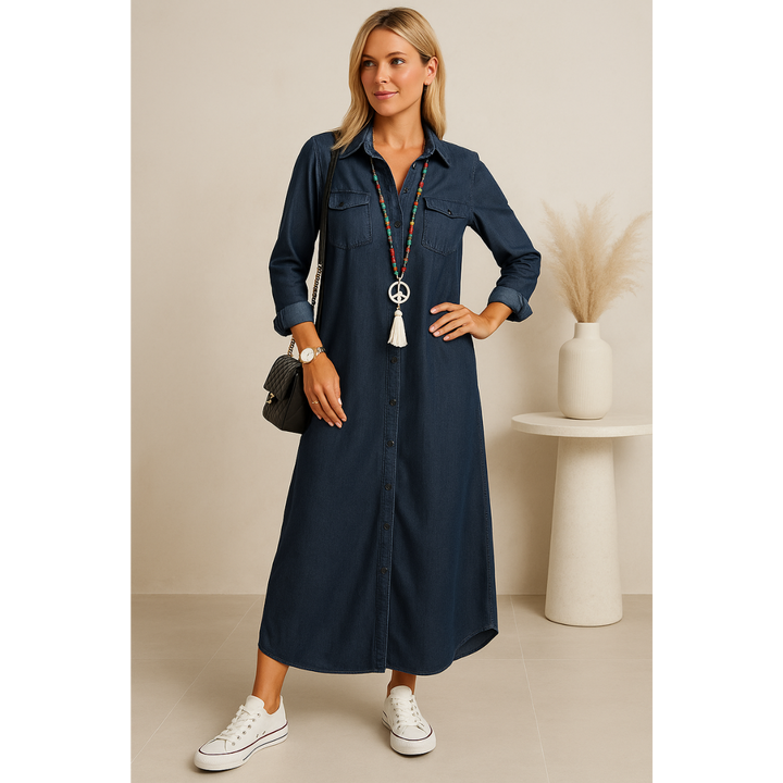 Amelia - Denim shirt dress