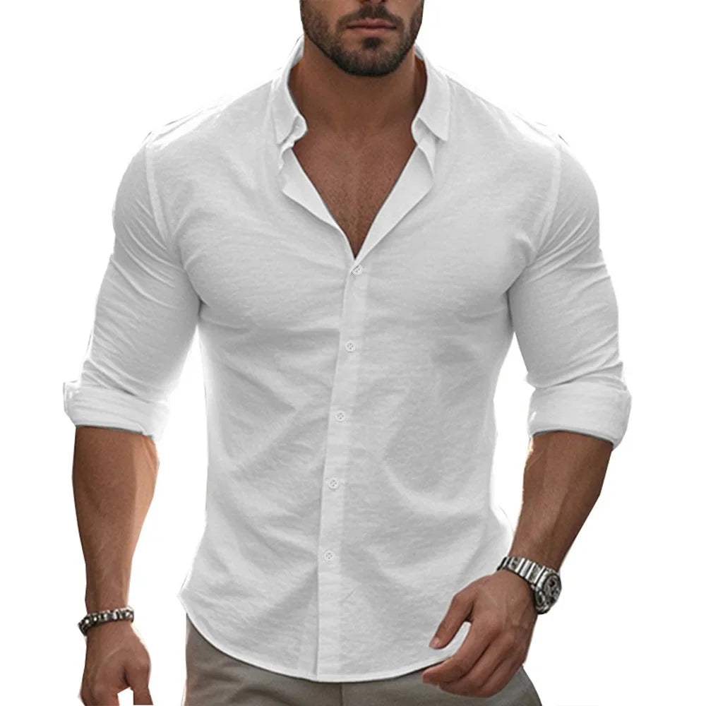 Louis – Premium Slim Fit Linen Shirt
