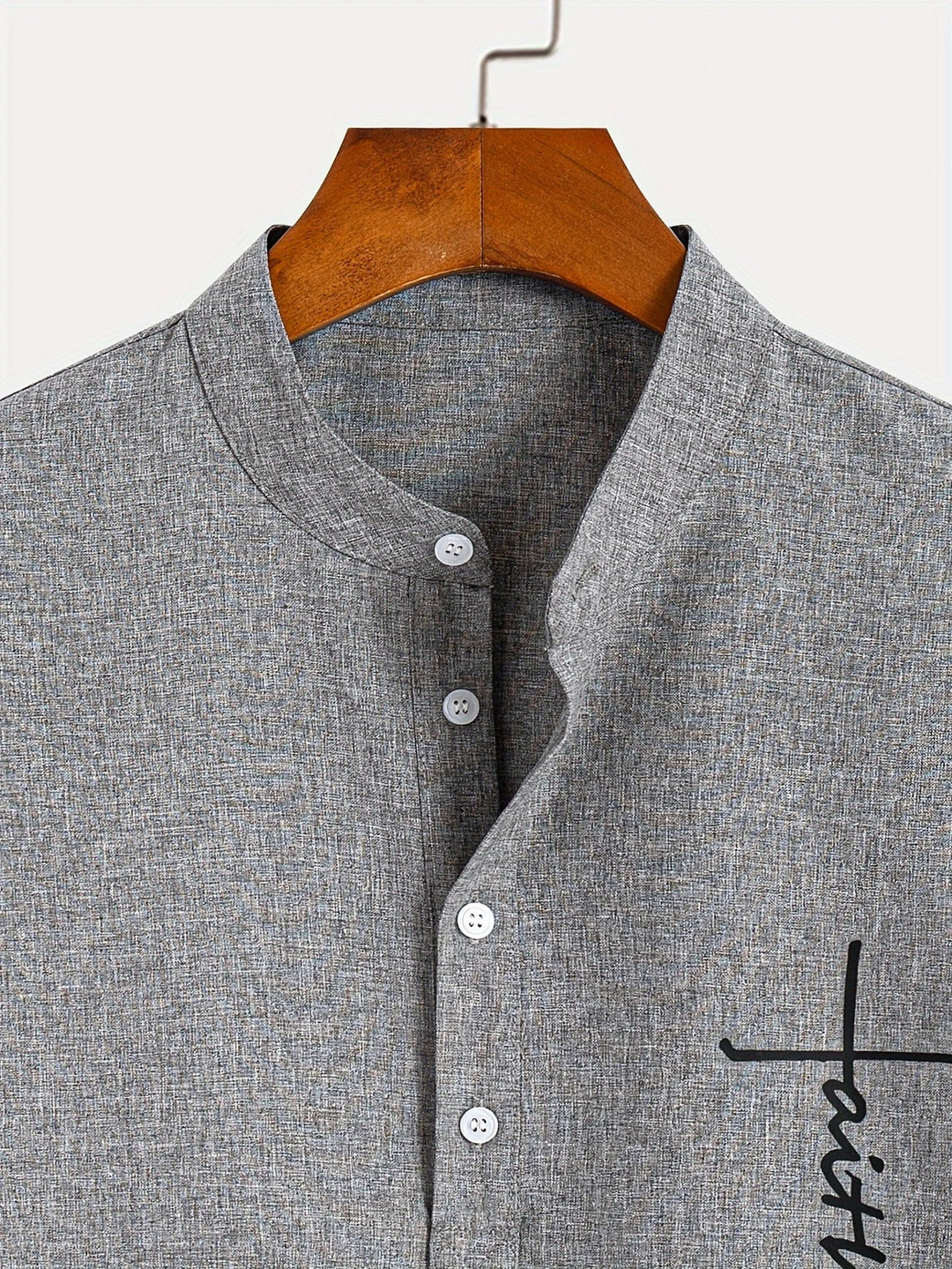 Elliott – Short Sleeve Band Collar Shirt