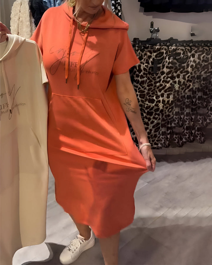 Zophia - Relaxing Casual Hoodie Dress