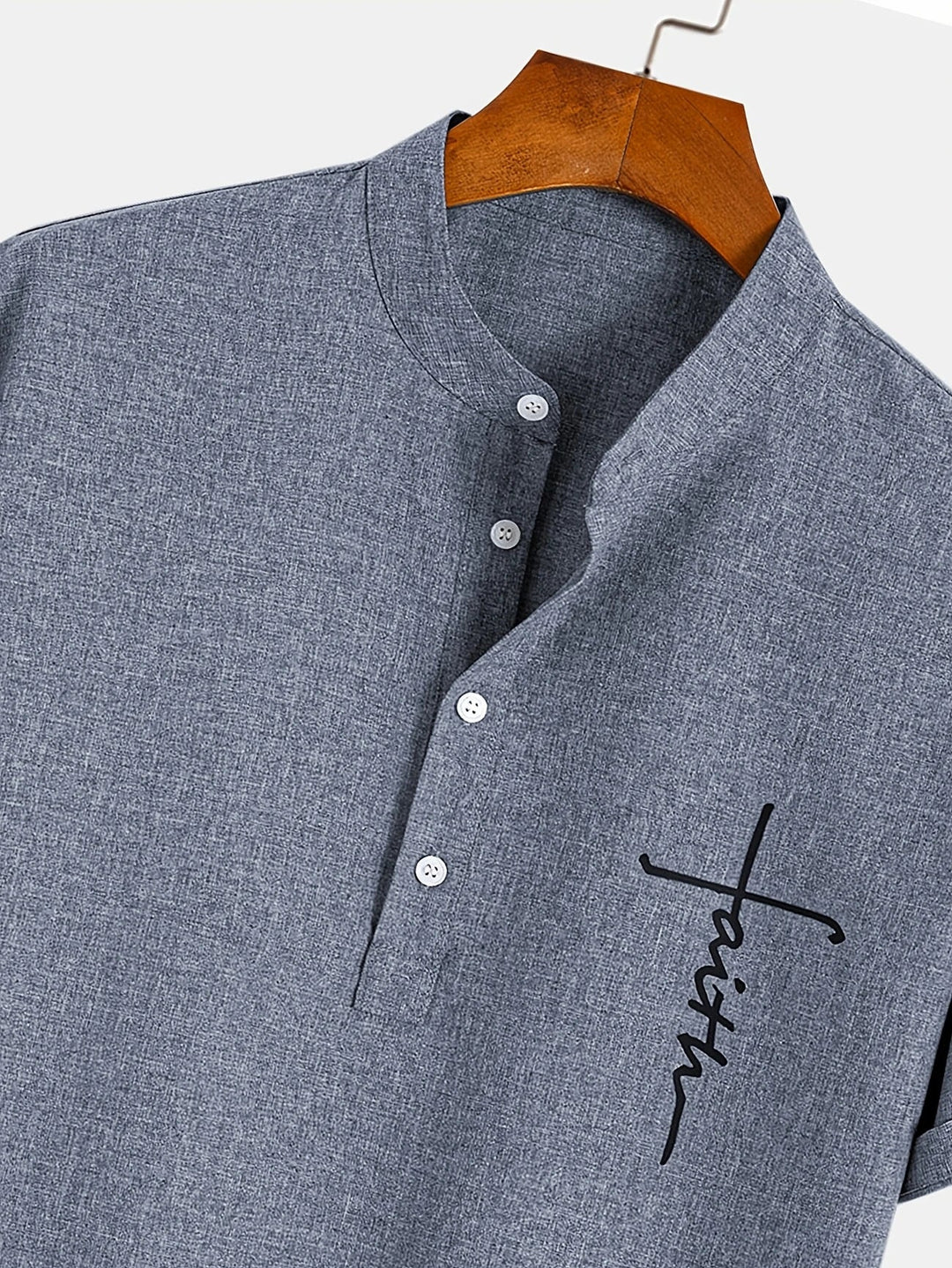 Elliott – Short Sleeve Band Collar Shirt