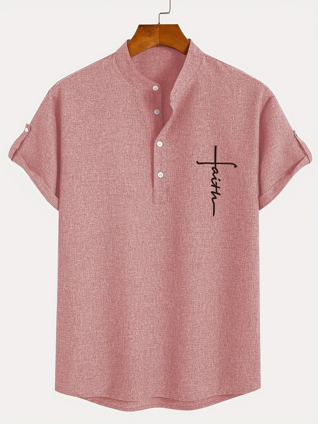 Elliott – Short Sleeve Band Collar Shirt