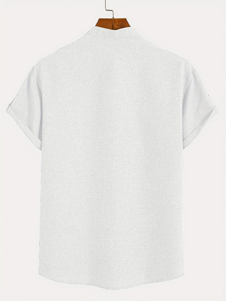 Elliott – Short Sleeve Band Collar Shirt