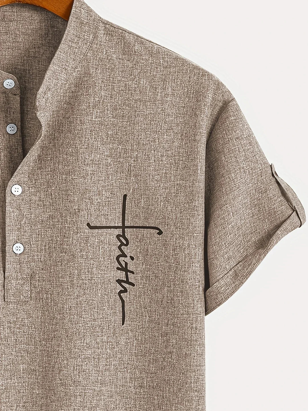 Elliott – Short Sleeve Band Collar Shirt