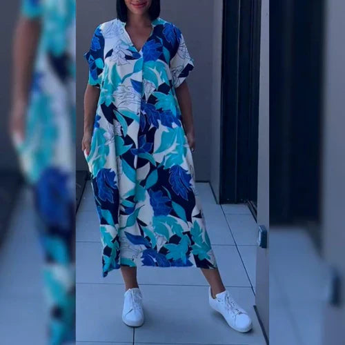 Elena – Vibrant Relaxed-Fit Dress