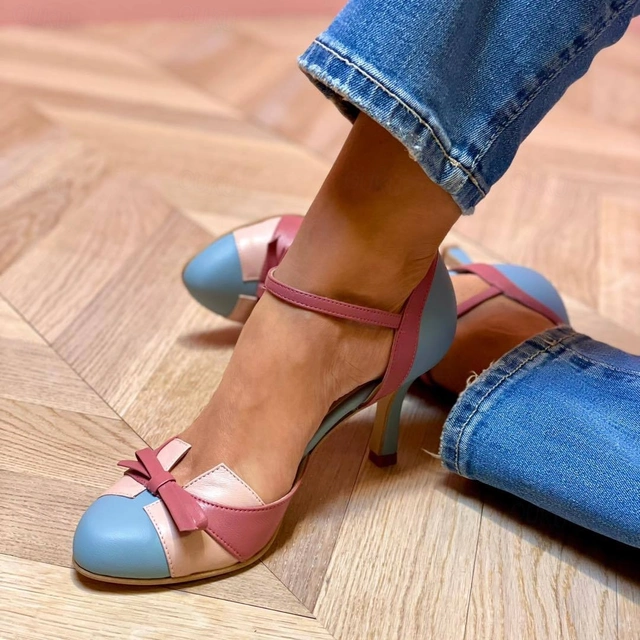 Melanie - Retro Colourblock Heels